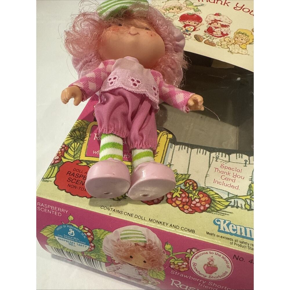 1980’s Strawberry Shortcake RASPBERRY TART 5.5” Doll Kenner Vintage With Box - Picture 2 of 10